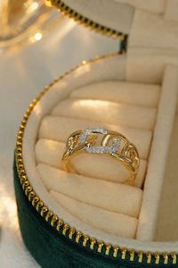 Xinfly Luxury Wholesale Fashion Hip Hop 18k Yellow Gold Natural Diamond Rings - Product Image 4