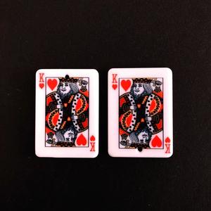 King Queen Jack <span class=keywords><strong>Joker</strong></span> Résine breloques accessoires Acrylique cartes à jouer pendentif DIY boucles d'oreilles Porte-clés pendentif matériel avec trous - Product Image 6