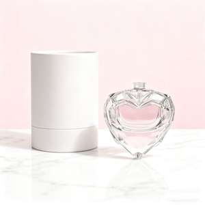 Lujo exquisito 50ml y 100mL botellas de perfume de vidrio en forma de corazón con caja de embalaje Almacenamiento de perfume de <span class=keywords><strong>moda</strong></span> - Product Image 1