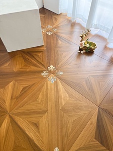 버마어 티크 아트 쪽모이 세공-자개 속지 다층 엔지니어링 바닥재 - Product Image 4