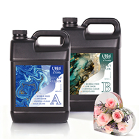 Kit de résine époxy transparente LEQU 2L A et 2L B, 4,12 kg, haute brillance, vente en gros OEM/ODM, collaboration de marques, coopération avec les supermarchés