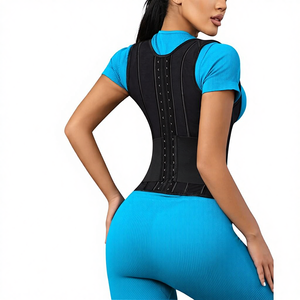 सांस लेने योग्य डबल लेयर कमर दालचीनी नियंत्रण शीर्ष मजबूत पेट को मजबूत करने वाले पेट को उठाने वाली छाती का समर्थन - Product Image 5