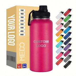 Botella de Agua de Acero Inoxidable Aislada al Vacío de 32oz, Personalizable al por Mayor, 24 Horas de Aislamiento Térmico, Libre de BPA, con Logotipo Personalizado para Deportes al Aire Libre - Product Image 3