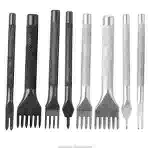 4Pcs 1/2/4/6 Prong Leather Craft Tool Sets Diy Handmade Sewing Leather Tools Hole Punches Lacing Stitching Working Chisel - Product Image 4