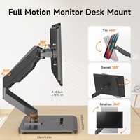 ML81SPC 17 "-32" 10kg ressort à gaz support de bras de moniteur unique avec support d'écran debout libre de bureau de Base support d'ordinateur support VESA