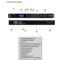 Processeur audio numérique PA2, enceintes Line-Arrray professionnelles, barres de sonorisation pour spectacles sur scène, crossover 2 entrées 6 sorties, unité d'effets