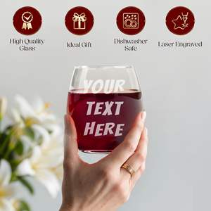 Logo kustom 16oz 480ml kacamata tanpa batang anggur merah bening kristal dengan aksesori kotak hadiah kayu untuk promosi - Product Image 3