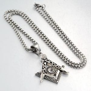 Collar Religioso de Oro 24k que No se Desvanece, Collares de Acero Inoxidable al por Mayor, Collares con Colgante Masónico para Hombres y Mujeres - Product Image 3