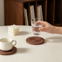 Early Riser INS Kit de moulage en silicone pour sous-verre rond côtelé minimaliste avec base de rangement creuse en plâtre, pour la décoration intérieure DIY et la création artisanale, en boîte
