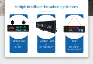 Màn hình <span class=keywords><strong>LED</strong></span> kỹ thuật số hiển thị thông điệp di động nhiều màu RGB trên kính sau ô tô, bảng hiệu <span class=keywords><strong>LED</strong></span> cuộn chữ, màn hình quảng cáo <span class=keywords><strong>LED</strong></span> phát sáng cho cửa hàng, quán bar - Product Image 5