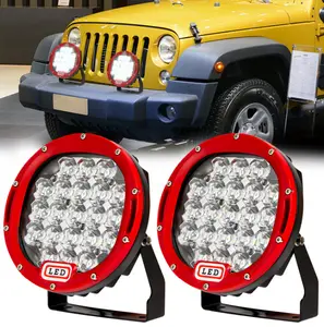 7/9 polegadas Flood 1 LED Farol 300 W trabalho toque lumina feixe de ponto redondo Offroad luz de condução