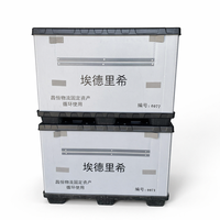 Conteneur de palette en plastique robuste empilable pour usage industriel, pliable, grande boîte de rangement pour palettes