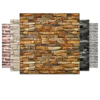 Paneles de pared de grano retro autoadhesivos, decoración personalizada para el hogar, 3d