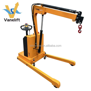 Grue hydraulique mobile électrique complète pour atelier, capacité de levage de 1 à 2 tonnes, rotation à 60 degrés sur les côtés gauche et droit. - Product Image 5