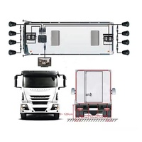 Système de radar de stationnement visuel à 8 capteurs avec double caméra 1080P AHD, affichage de la distance et alarme vocale pour camions, bus et véhicules lourds