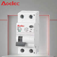 Aoelec AUB6HLM Disjoncteur différentiel magnétique 240V certifié CE, haute capacité de coupure 10kA, boîtier ignifuge PA66, 30mA, industriel, DIN