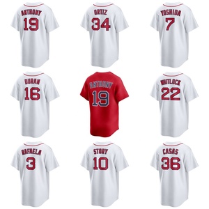 <span class=keywords><strong>Camiseta</strong></span> de Béisbol Bordada al por Mayor de los <span class=keywords><strong>Boston</strong></span> <span class=keywords><strong>Red</strong></span> <span class=keywords><strong>Sox</strong></span> de EE. UU. # 19 Roman Anthony # 16 Jarren Duran # Ropa de Softbol 34 David Ortiz - Product Image 1
