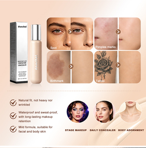 <span class=keywords><strong>Corrector</strong></span> Líquido Vegano de Lujo, Resistente al Agua, de Cobertura Total, Portátil, de Marca Privada, Maquillaje de Calidad, Tinte Natural <span class=keywords><strong>para</strong></span> la Piel del Rostro - Product Image 3