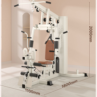 Offre Spéciale YUNQIAO YQ-619 Station d'Entraînement Multifonctionnelle pour la Maison, Système de Poulie avec Poids de 63 kg, Machine d'Exercice des Bras
