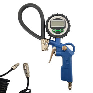 <b>Electronic</b> Tire Pressure Inflator Gun with Gauge - Blue & Black Design for <b>Auto</b> and Bike Tires - Product Image 1