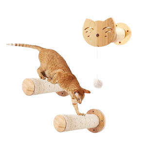 Venta al por mayor de madera para gatos, marco de escalada, hamaca, cama, área de juegos para escalar paredes, dormir, embalaje de cartón, rascador de árboles para gatos - Product Image 3