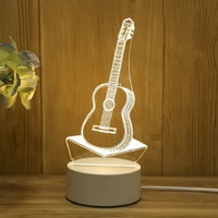 Lampe de table moderne 3D créative en ABS avec LED, forme de lune carrée, commande tactile, éclairage blanc chaud pour chambre à coucher et usage domestique