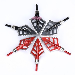 Bắn cung <span class=keywords><strong>Red</strong></span> Devil đầu rộng hai lưỡi săn bắn đầu mũi tên thép không gỉ đầu rộng nhôm mũi tên điểm - Product Image 2