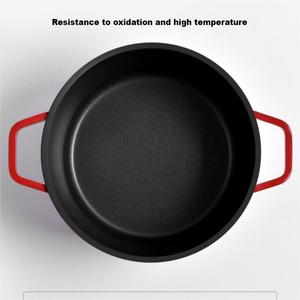 Cuisinière à induction rouge de 10/20/22/24/26/<span class=keywords><strong>28</strong></span>/32/40 <span class=keywords><strong>cm</strong></span> avec logo personnalisé en gros poê<span class=keywords><strong>le</strong></span> antiadhésive casserole à soupe émaillée en <span class=keywords><strong>fonte</strong></span> avec couvercle - Product Image 6