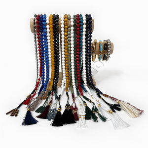 중국 공급 업체 하이 퀄리티 이슬람 Tasbeeh 천연 구슬 이슬람 Tasbih 기도 묵주 - Product Image 5
