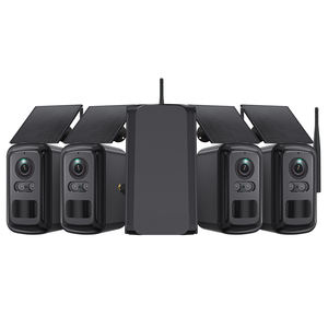 Kit de caméra solaire <span class=keywords><strong>sans</strong></span> <span class=keywords><strong>fil</strong></span> Halow WiFi 500M à <span class=keywords><strong>longue</strong></span> portée de transmission, 4 canaux, kit WiFi solaire, extension de portée, IP66, Plug and Play - Product Image 1