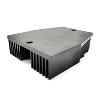 Radiateur personnalisé haute puissance en profilé aluminium, dissipateur thermique anodisé noir pour bande LED, avec services de découpe, pliage et soudage
