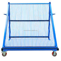 Support de harpe en verre épais avec capacité de charge de 1 tonne, longueur de 62 pouces, conception à 36 fentes, chariot en verre