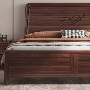Lit en bois massif Dazhang Jiaju en bois de rose, 1,8 m, avec rangement, lit double, mobilier de chambre moderne et minimaliste - Product Image 2