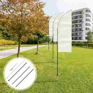 Mât de drapeau publicitaire sans vent de 14 pieds avec piquet de sol, kit de mât de drapeau en aluminium pour extérieur - Product Image 5