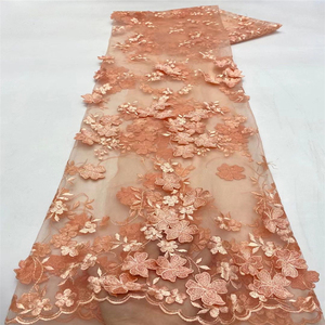 DELACE – robe de mariée multicolore en dentelle à fleurs 3d, tissu floral coloré, dernière collection - Product Image 6