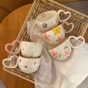 Taza de Café de Cerámica Coreana con Asa en Forma de Corazón, de Alta Calidad, Exquisita, para Uso Diario, Bonita Taza de <span class=keywords><strong>Desayuno</strong></span> para Regalo - Product Image 5