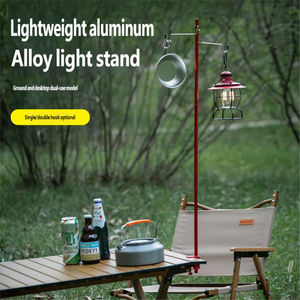 Soporte <span class=keywords><strong>de</strong></span> Lámpara Plegable para Acampar al Aire Libre, Soporte <span class=keywords><strong>de</strong></span> Lámpara <span class=keywords><strong>de</strong></span> Escritorio Portátil <span class=keywords><strong>de</strong></span> Aleación <span class=keywords><strong>de</strong></span> Aluminio Ultraligero <span class=keywords><strong>de</strong></span> 1 mm, Soporte <span class=keywords><strong>de</strong></span> Poste para Lámpara Colgante - Product Image 2