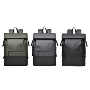 Custom Polyester Men's Student Laptop <b>Backpack</b> <b>Waterproof</b> Daily <b>School</b> Bookbag College Rolltop <b>Backpack</b> - Product Image 2