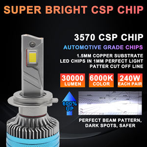 Ampoules de phare LED 3 tubes en cuivre X10 K5C K13MAX H7 H4 H1 9005 9006 H11 Système d'éclairage automobile Feux de voiture 12V Canbus H4 H19 Lampes - Product Image 2