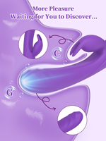 2026 Neuer Rabbit Vibrator Dildo G-Punkt Klitoris-Stimulator aus Silikon mit Doppelmotor, Wasserdicht IPX7, USB-Betrieben, 7 Frequenzen