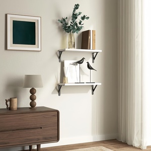 Étagères flottantes en bois et fer, robustes, vintage, pour montage mural, étagères suspendues, rangement pour épices dans la salle de bain, chambre à coucher, bureau, <span class=keywords><strong>salon</strong></span> - Product Image 3