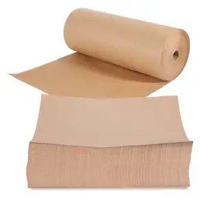 Grs Eco Friendly Void Fill Kraft Paper Brown Wrapping Paper Roll For Packing & Moving Fan Fold Cushioning 100% Recycle Paper