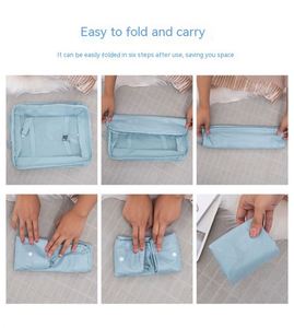 Customization <b>Foldable</b> Multipurpose Large Capacity 8 Pieces Luggage Ravel Shoe Organizer Set Storage <b>Bag</b> - Product Image 5