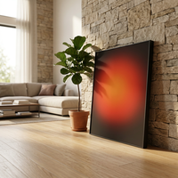LUZ Sunset - Éclairage décoratif personnalisé - Impression UV sur acrylique/plexiglas - Dégradé de coucher de soleil avec orange chaud - Décoration murale