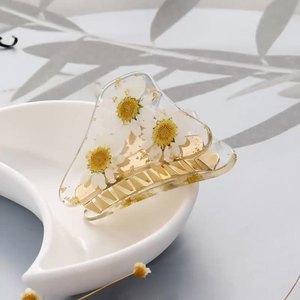 Pince à <span class=keywords><strong>cheveux</strong></span> haut de gamme pour femmes nouvelle fleur véritable à la main séchée goutte à goutte colle couleur éternelle ne se décolore pas bricolage couronnes couronnes mariage - Product Image 1