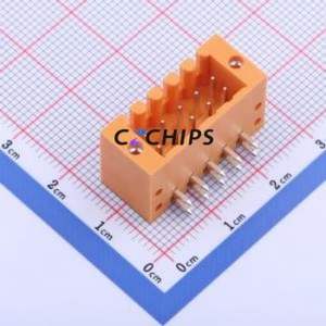 KF2EDGERM-3.5-2*5P Plug-in Terminal Block Bent Lead Through Hole,P=3.5mm Board-to-Board / Socket Closed Screw Fixing 2x5P 3.5mm - Product Image 1
