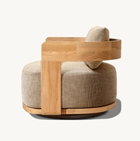 BRONTE Chaise en bois de teck personnalisée Chine fabricant extérieur pivotant Patio chaise longue loisirs nouveau jardin canapé simple