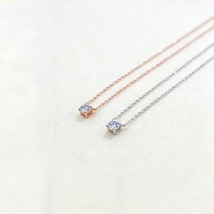 Luxeora חם מכירה בארבעה טופר עגול חיתוך מעבדה גדלה שרשרת יהלום 0.10ct 0.25ct 0.50ct 1ct 1.5ct 2ct 3ct 3ct זהב 18k soild - Product Image 4