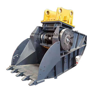 Cucharón triturador rotatorio hidráulico de un solo eje bibo para excavadoras, equipo de trituración móvil para granito y piedra azul - Product Image 1