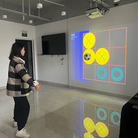 Jeux sportifs interactifs numériques pour fêtes, projection interactive infrarouge, système de jeu XOX, jeux de société Tic-Tac-Toe, jeux de football muraux